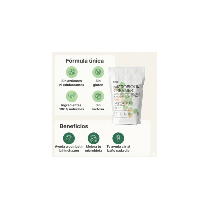 BAIA MICROBIOTIC CREAMER SABOR GALLETA DE CANELA
